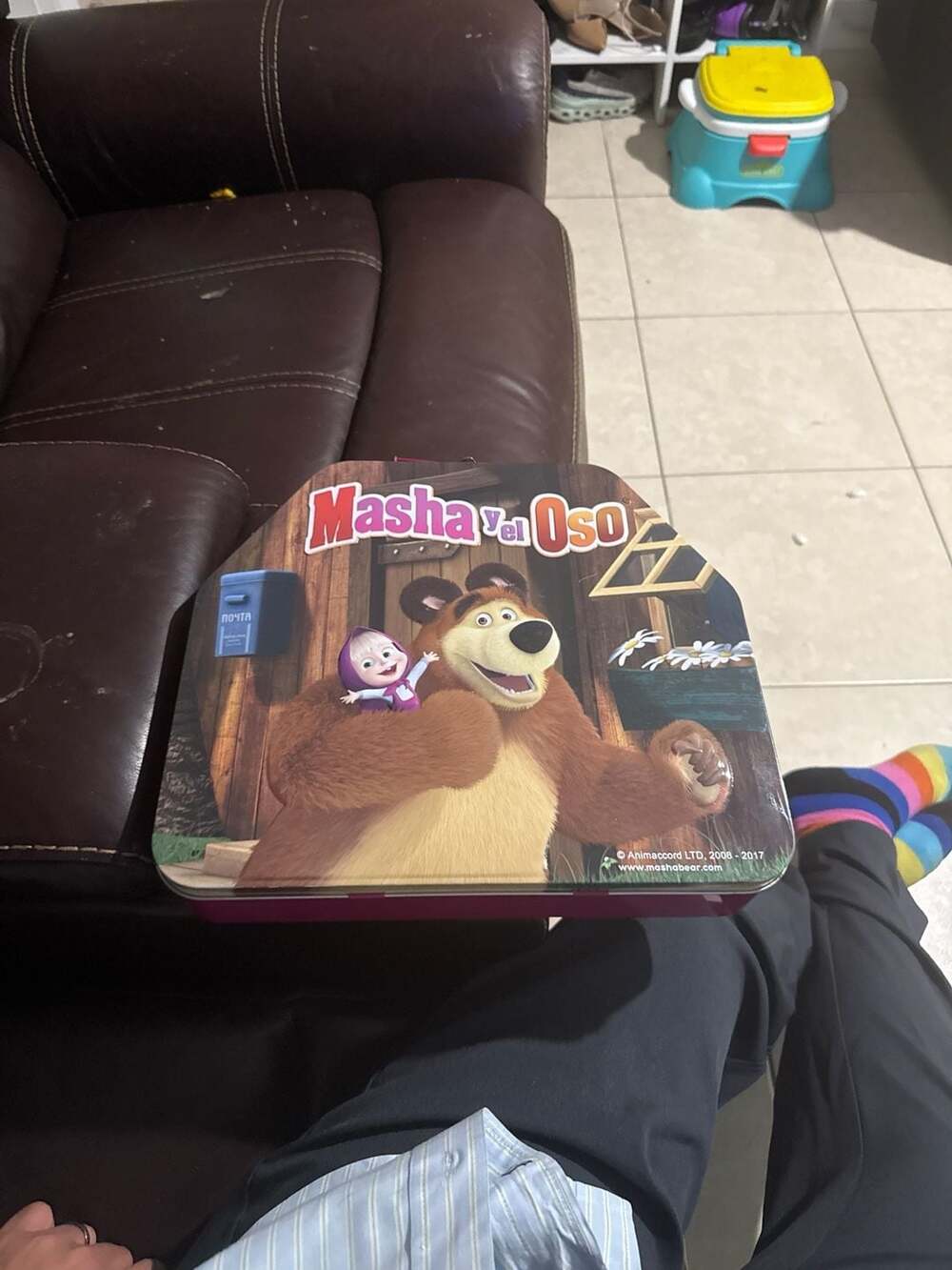 Masha and the Bear Figurine Collection in Collector Tin Case - 12 Pieces